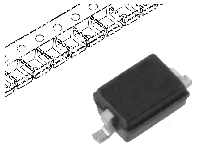 Diode: TVS netwerk; 26V; 6A; 350W; tweerichtings-; SOD323; Ch: 1 Diode: TVS netwerk; 26V; 6A; 350W; tweerichtings-; SOD323; Ch: 1